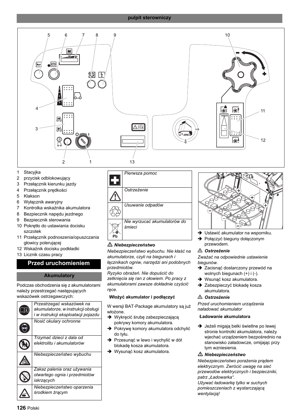 Przed uruchomieniem | Karcher BDP 50-2000 Rs BP User Manual | Page 126 / 196