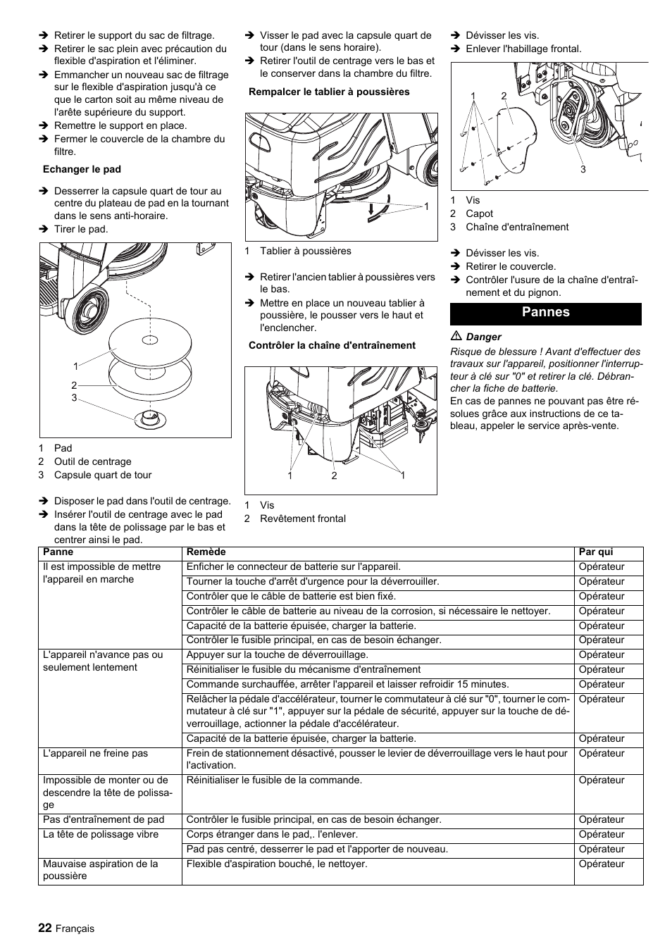 Pannes | Karcher BDP 50-2000 Rs BP User Manual | Page 22 / 196