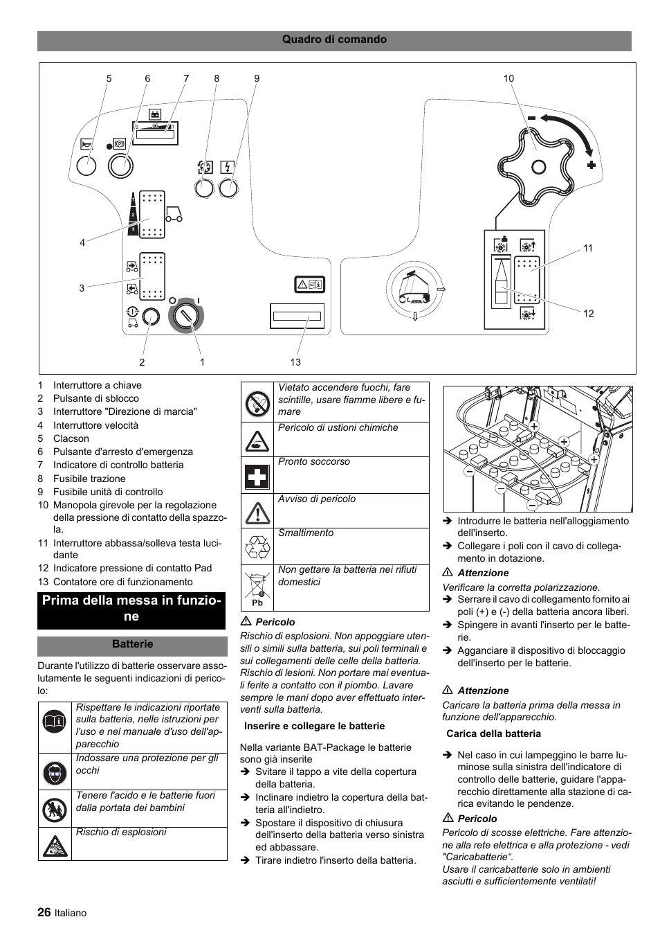 Prima della messa in funzio- ne | Karcher BDP 50-2000 Rs BP User Manual | Page 26 / 196