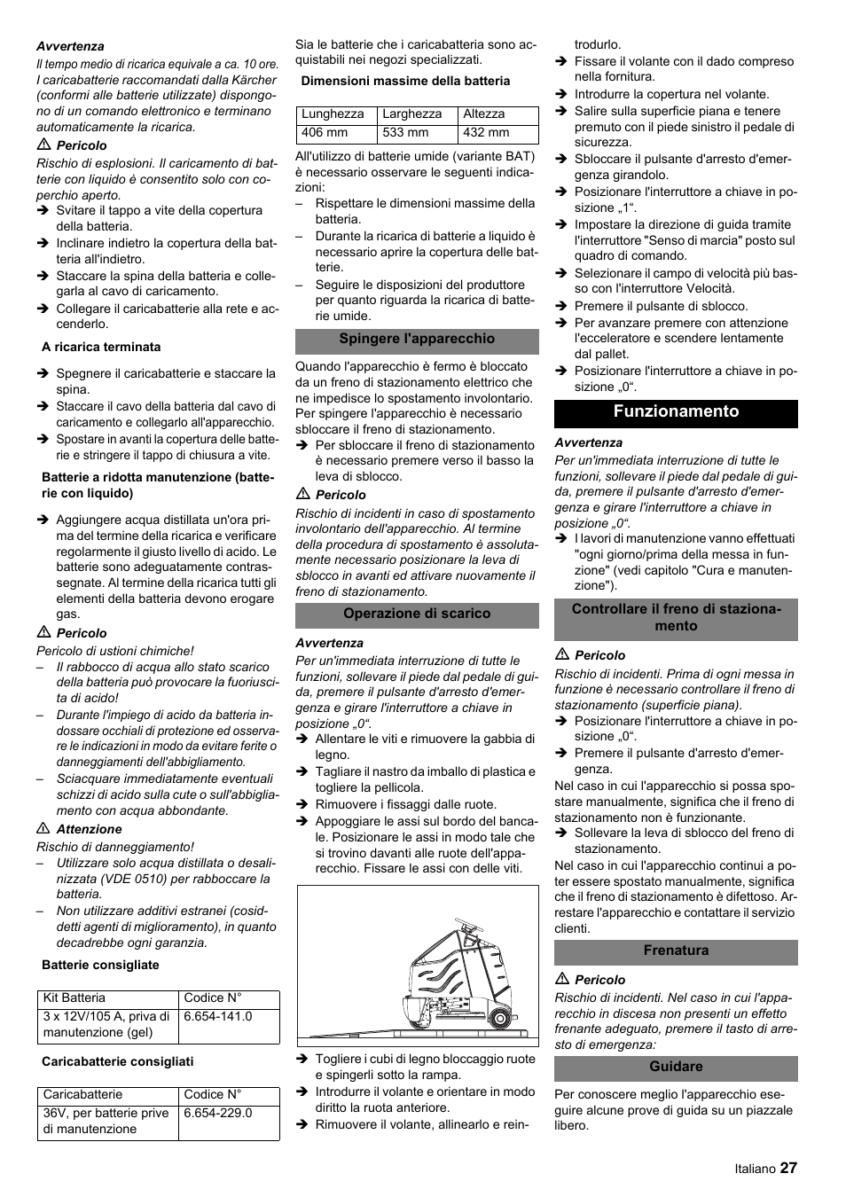 Funzionamento | Karcher BDP 50-2000 Rs BP User Manual | Page 27 / 196