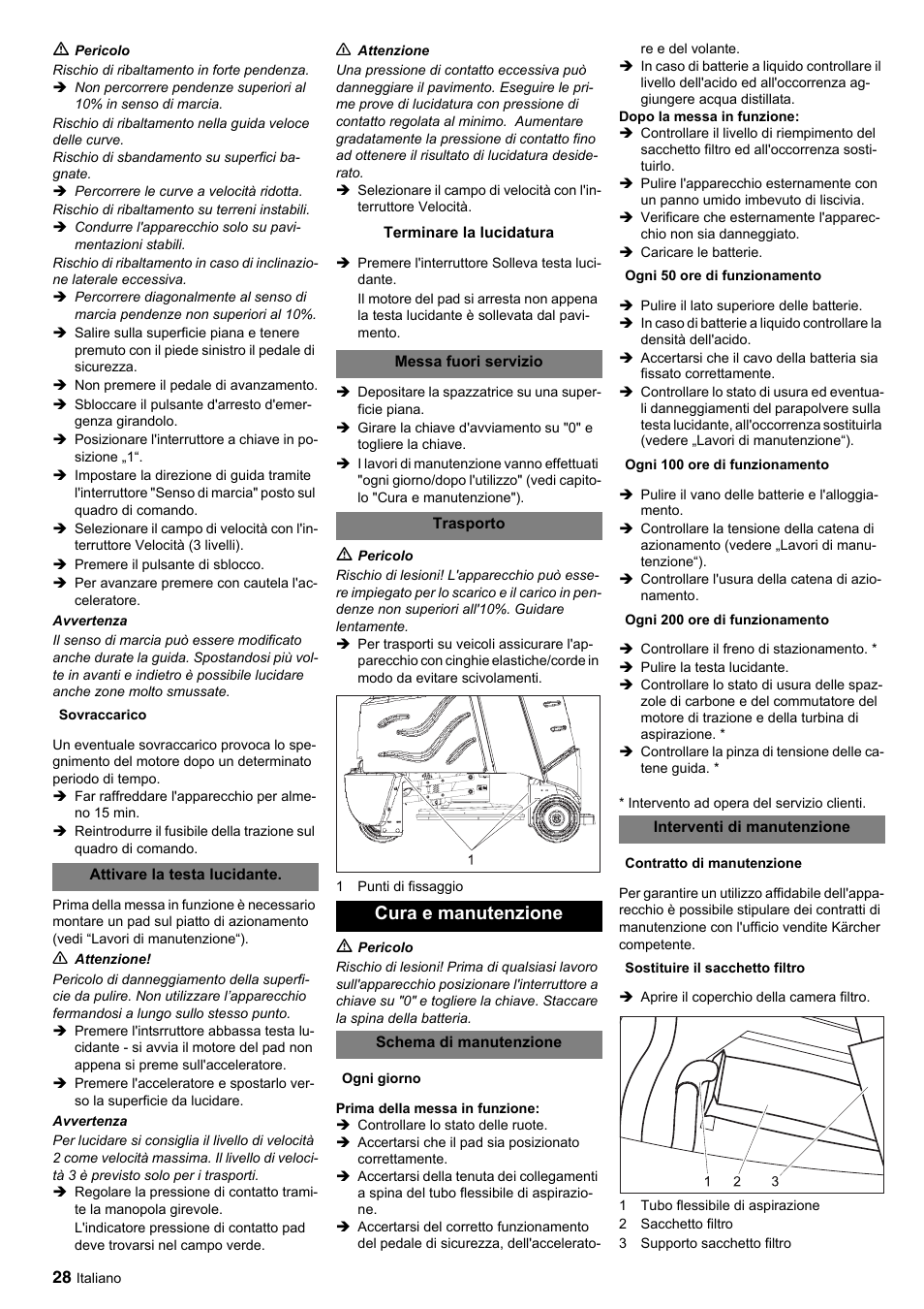 Cura e manutenzione | Karcher BDP 50-2000 Rs BP User Manual | Page 28 / 196