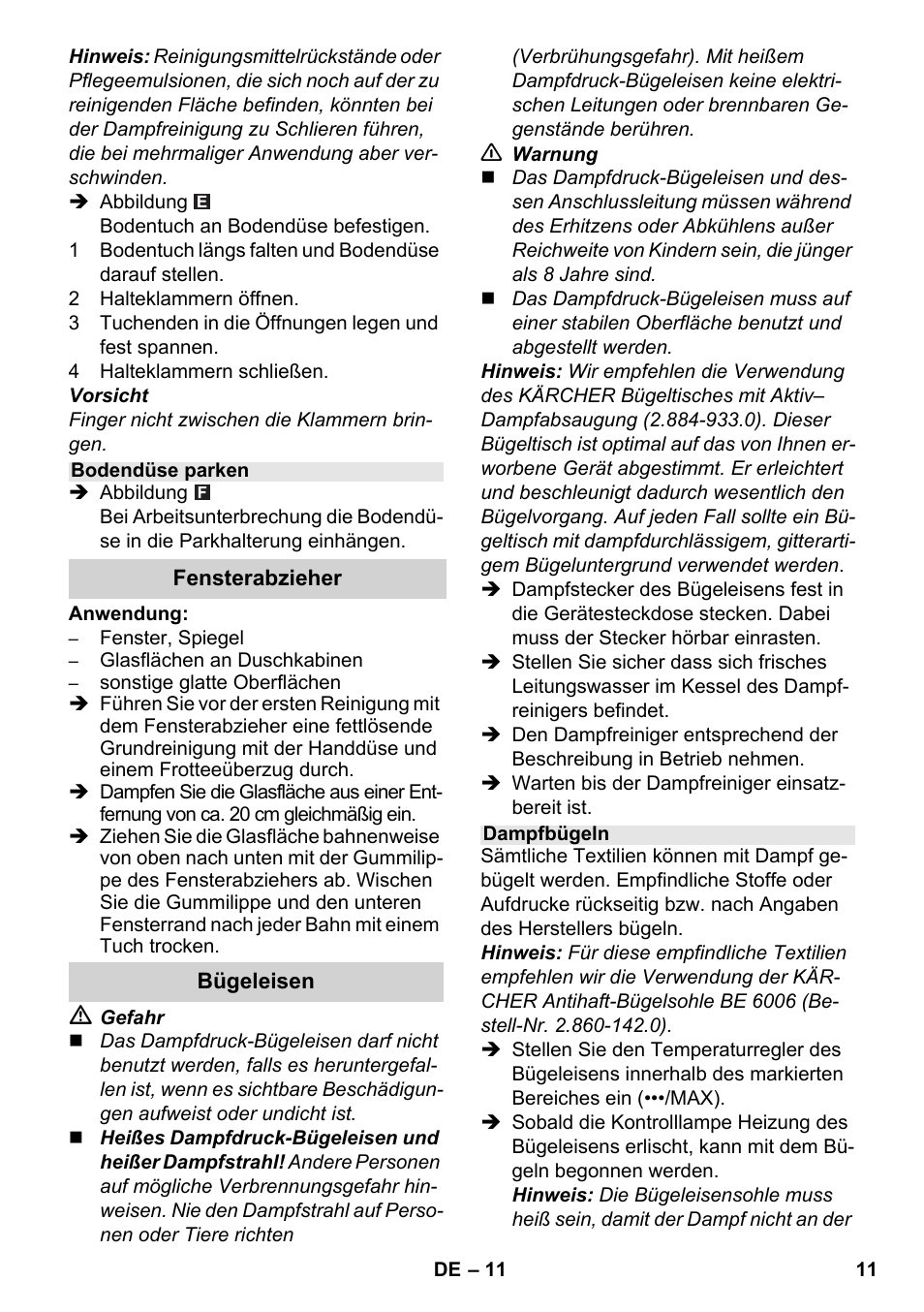 Karcher SC 4-100 CB User Manual | Page 11 / 314