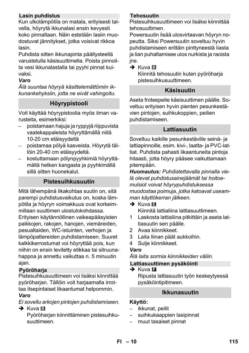Karcher SC 4-100 CB User Manual | Page 115 / 314