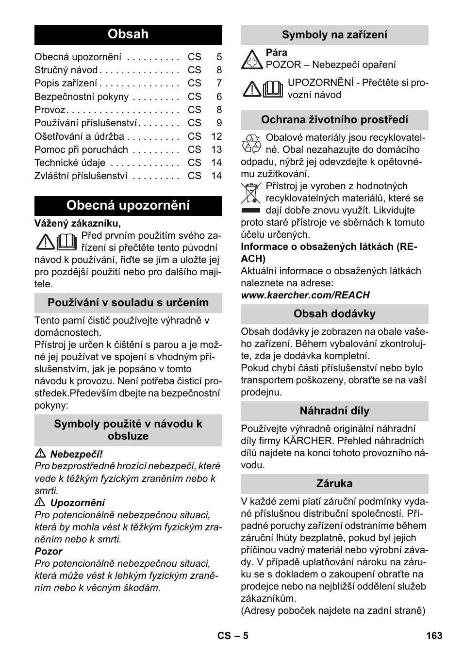 Karcher SC 4-100 CB User Manual | Page 163 / 314
