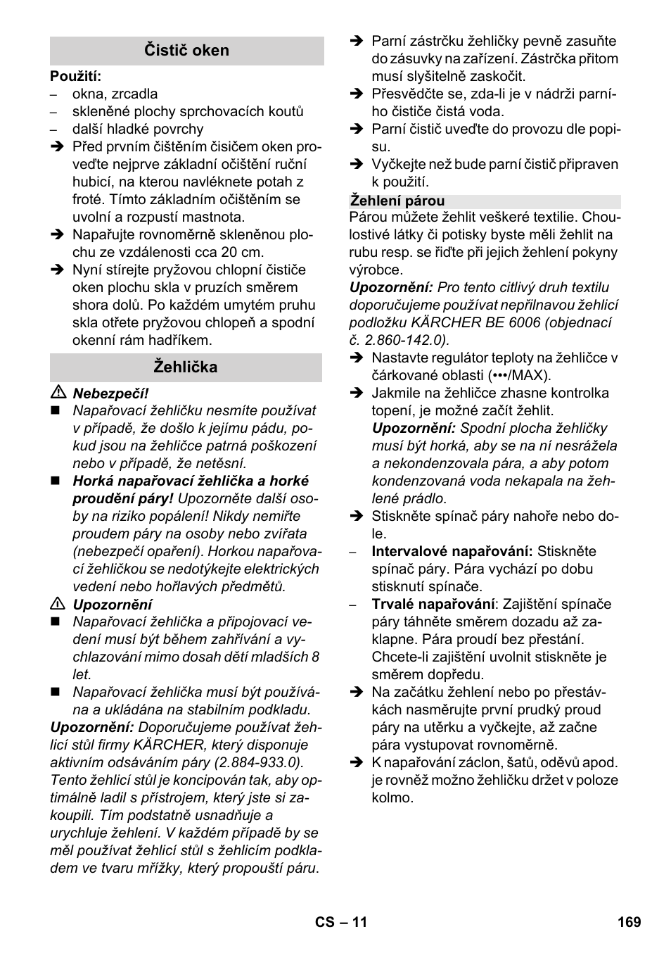 Karcher SC 4-100 CB User Manual | Page 169 / 314