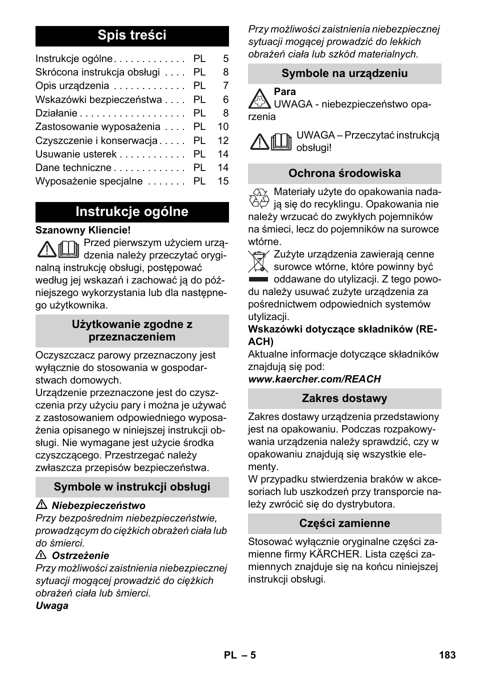 Karcher SC 4-100 CB User Manual | Page 183 / 314