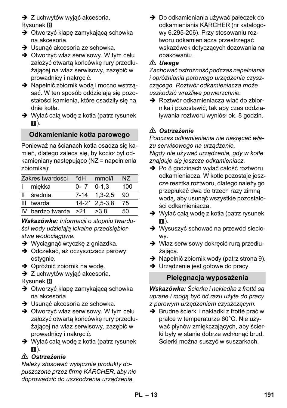 Karcher SC 4-100 CB User Manual | Page 191 / 314