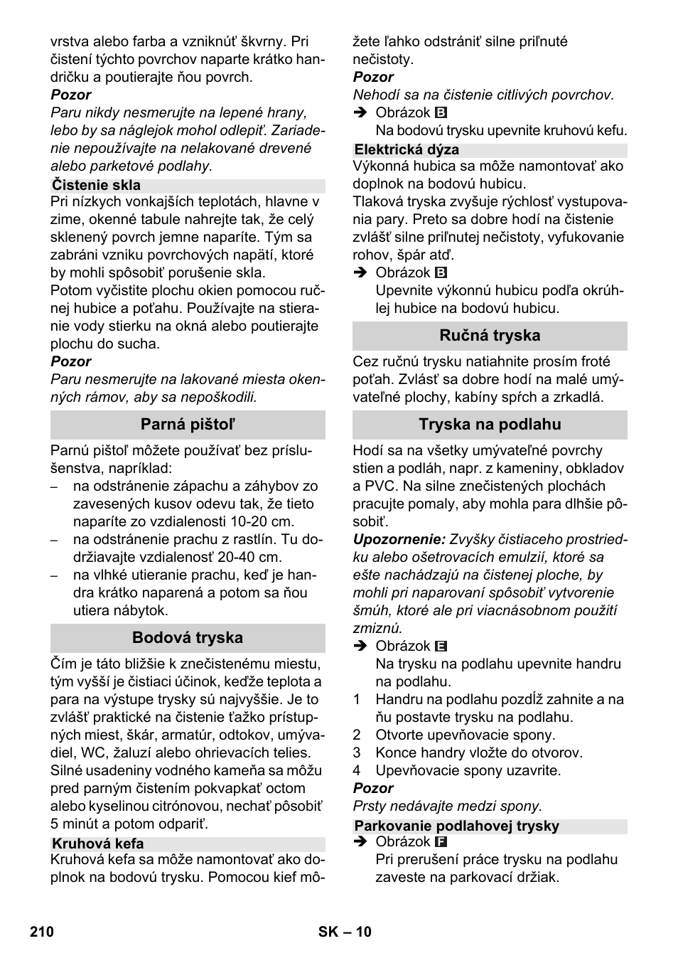 Karcher SC 4-100 CB User Manual | Page 210 / 314
