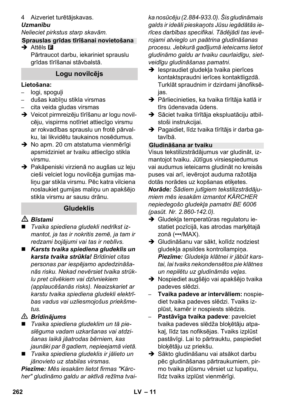Karcher SC 4-100 CB User Manual | Page 262 / 314