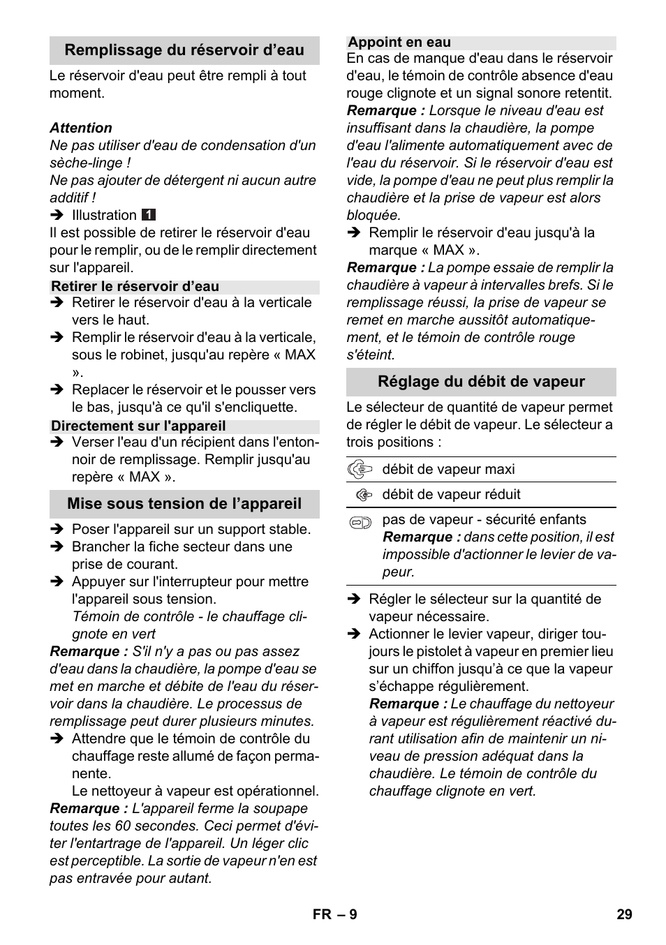 Karcher SC 4-100 CB User Manual | Page 29 / 314