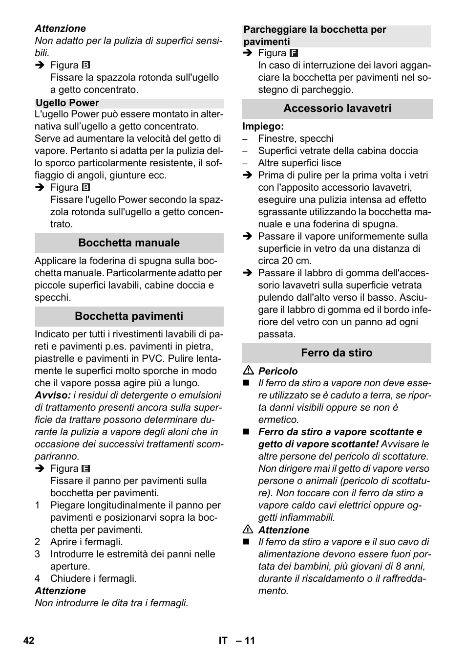 Karcher SC 4-100 CB User Manual | Page 42 / 314