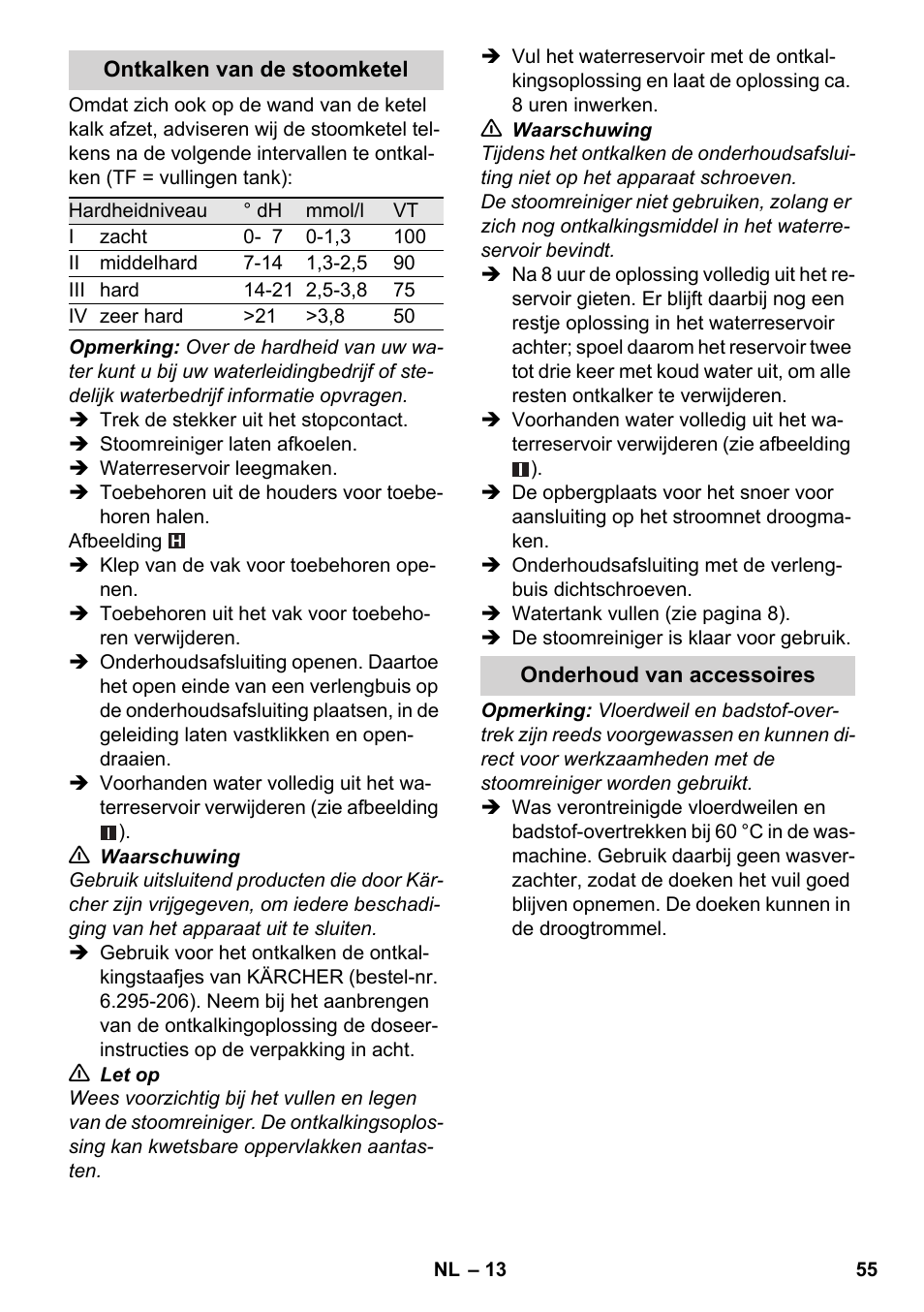 Karcher SC 4-100 CB User Manual | Page 55 / 314
