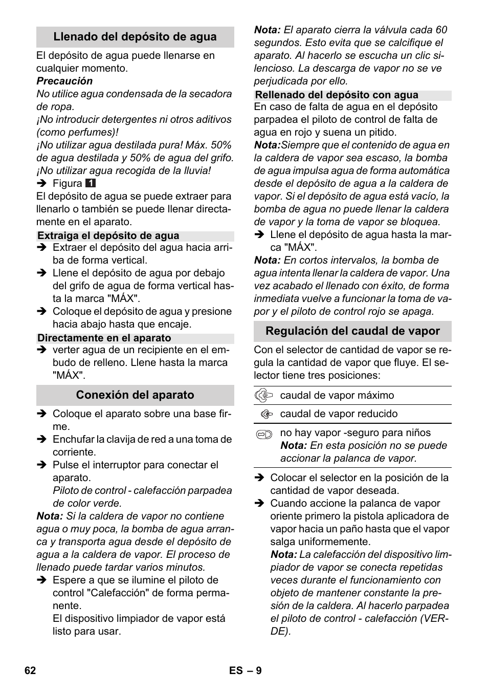 Karcher SC 4-100 CB User Manual | Page 62 / 314