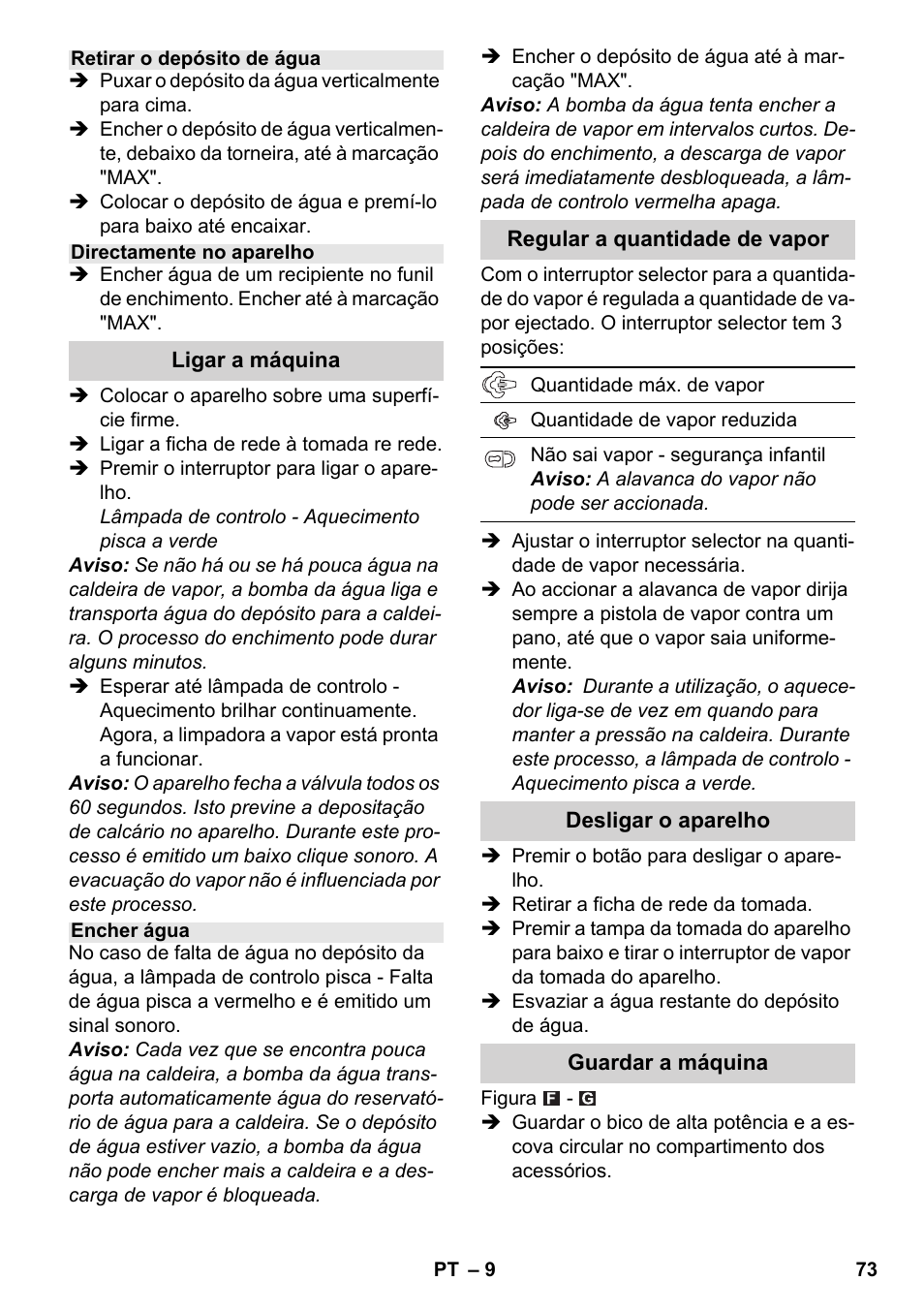 Karcher SC 4-100 CB User Manual | Page 73 / 314