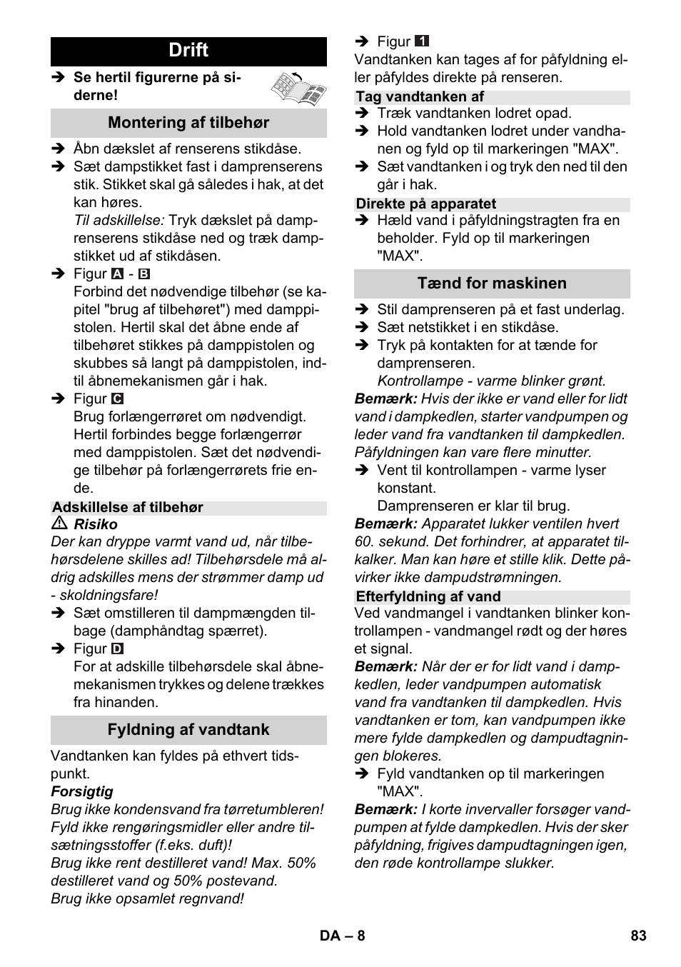 Drift | Karcher SC 4-100 CB User Manual | Page 83 / 314