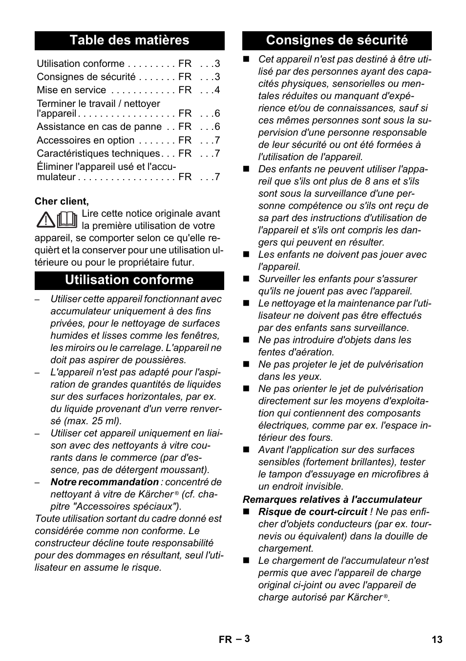 Karcher WV 60 Plus User Manual | Page 13 / 144