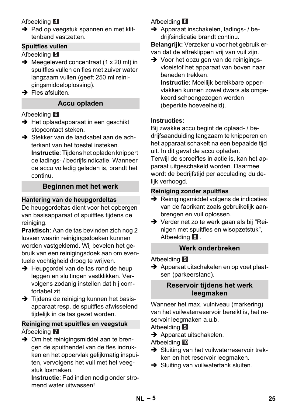 Karcher WV 60 Plus User Manual | Page 25 / 144