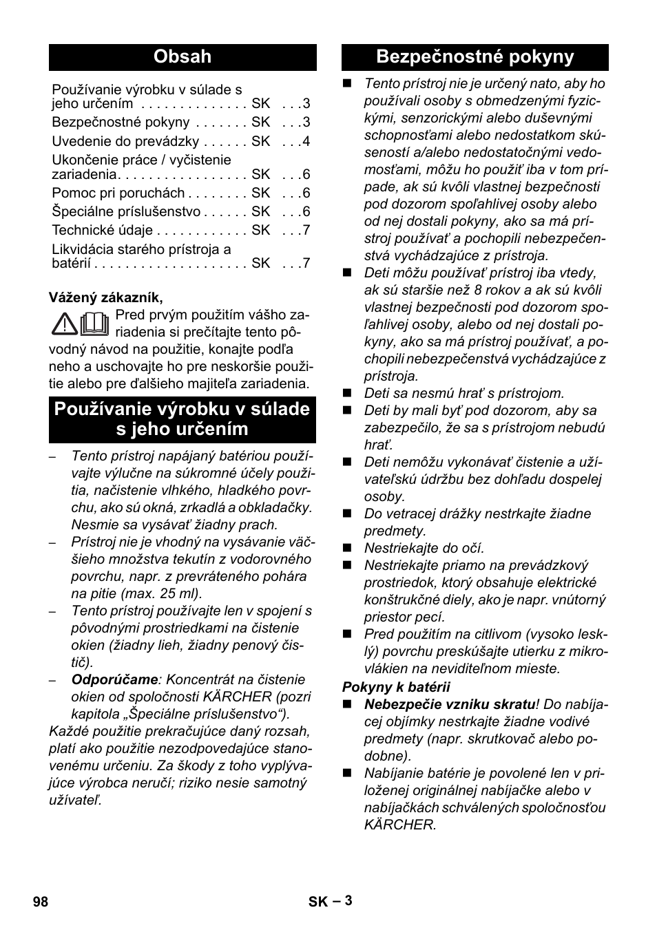 Karcher WV 60 Plus User Manual | Page 98 / 144