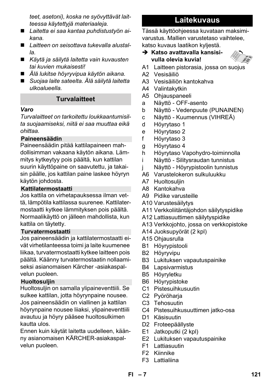 Laitekuvaus | Karcher SC 6-800 C User Manual | Page 121 / 326