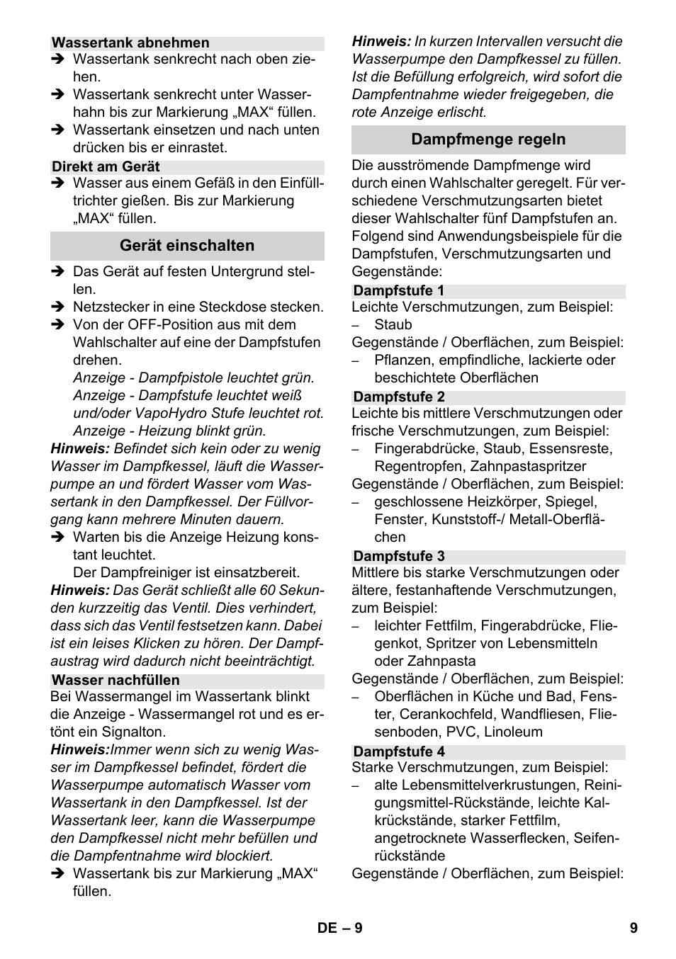 Karcher SC 6-800 C User Manual | Page 9 / 326