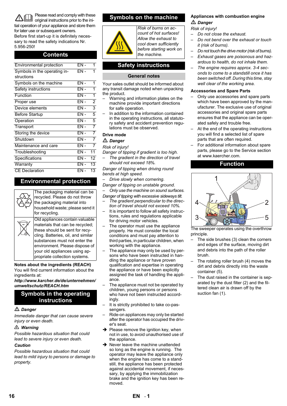 Karcher KMR 1250 Lpg User Manual | Page 16 / 144