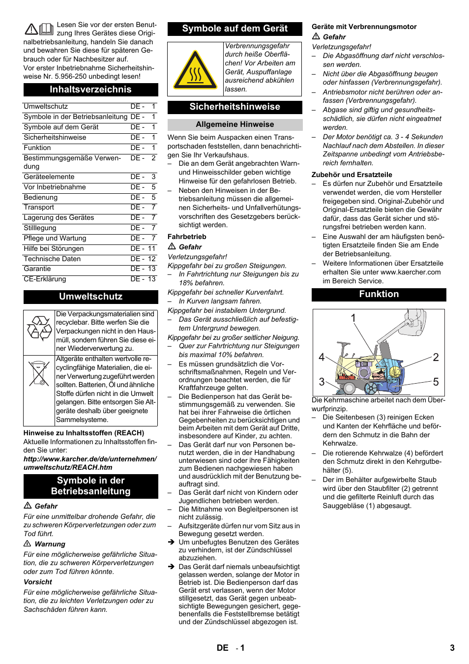 Karcher KMR 1250 Lpg User Manual | Page 3 / 144