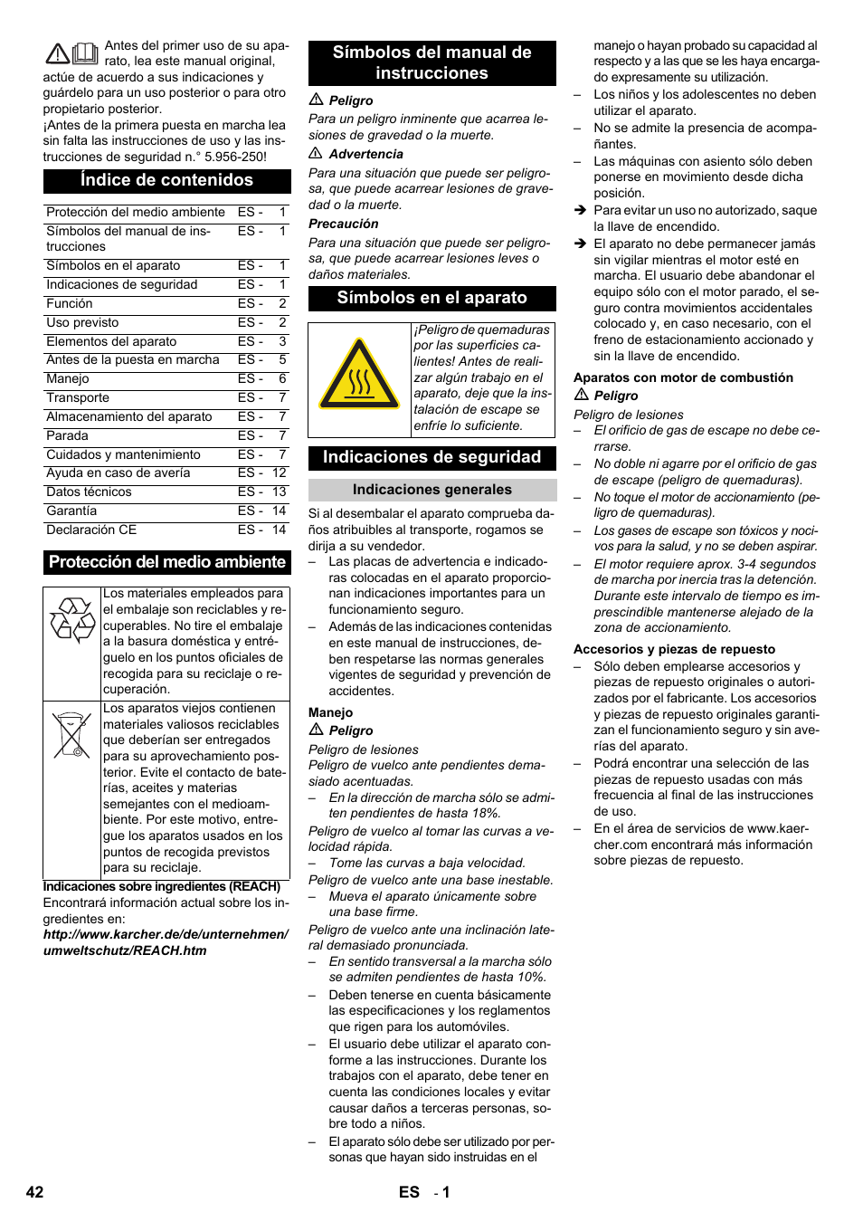 Karcher KMR 1250 Lpg User Manual | Page 42 / 144