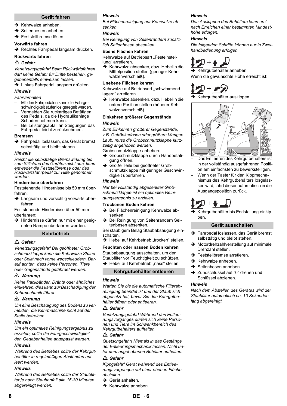 Karcher KMR 1250 Lpg User Manual | Page 8 / 144