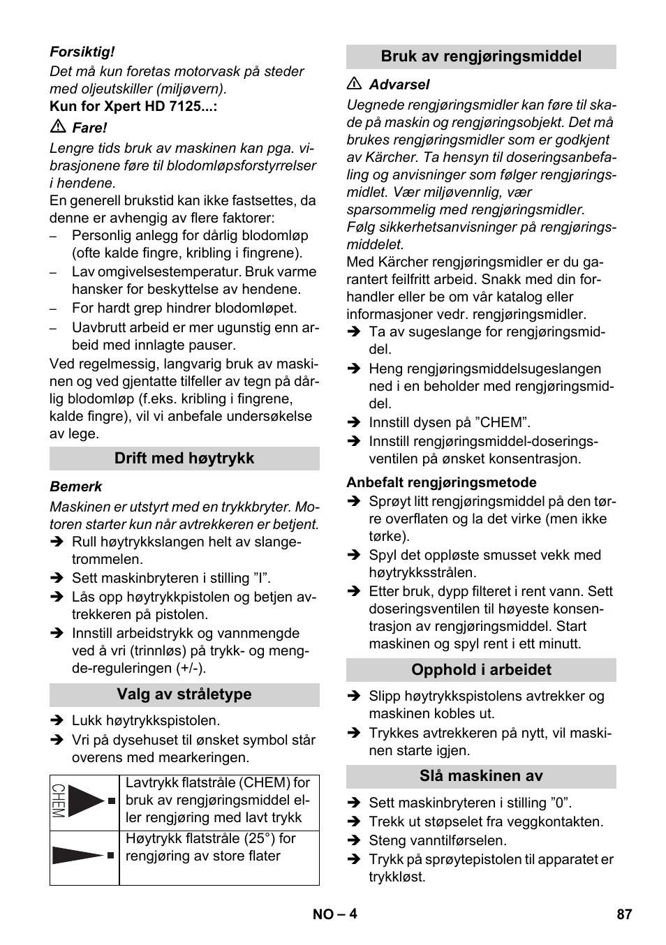 Karcher Xpert HD 7140 X User Manual | Page 87 / 276