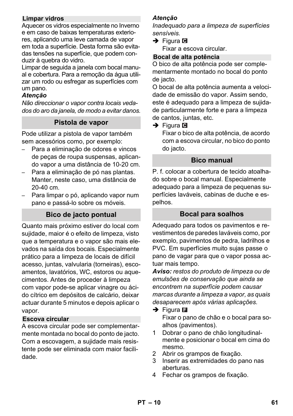 Karcher SC 3-000 User Manual | Page 61 / 246