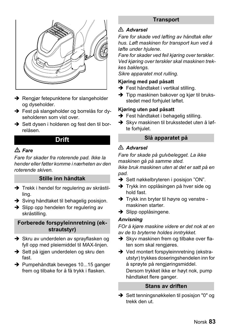 Drift | Karcher BDP 43-1500 C Bp User Manual | Page 83 / 132