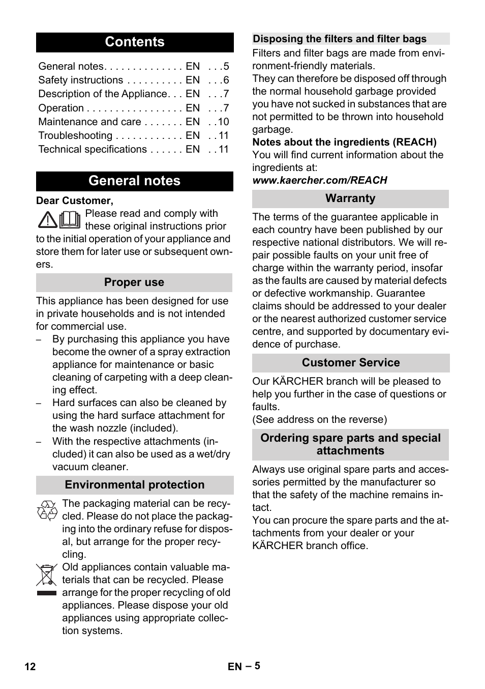 Karcher SE 6-100 User Manual | Page 12 / 218