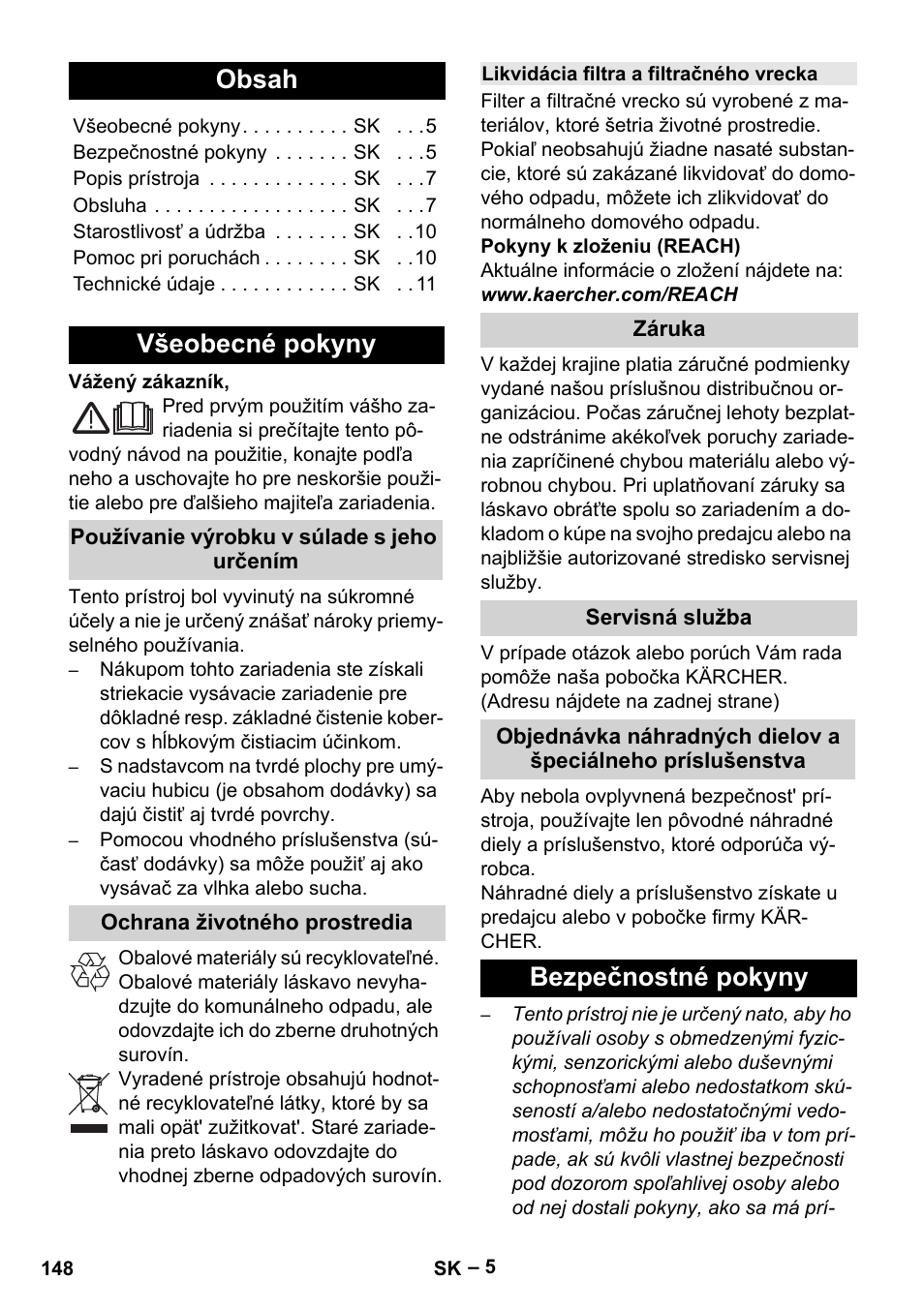 Karcher SE 6-100 User Manual | Page 148 / 218