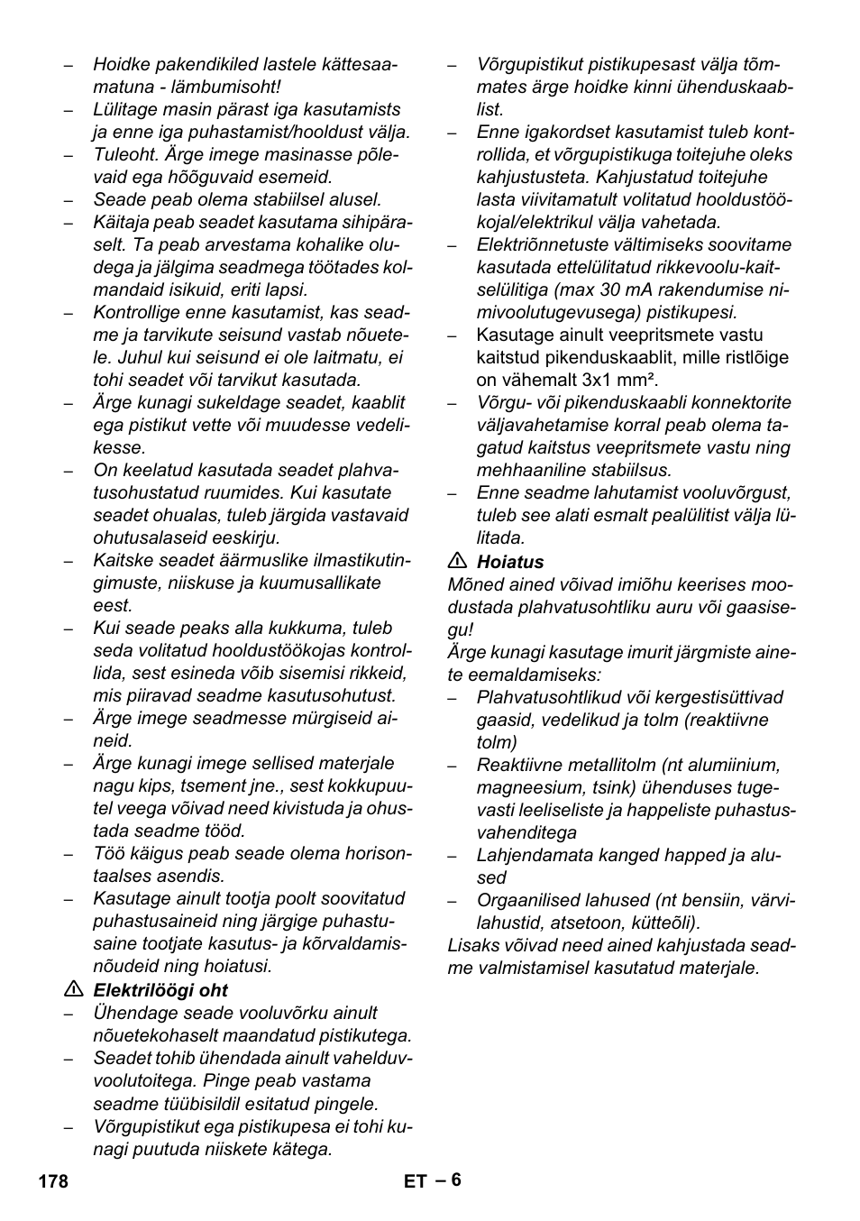 Karcher SE 6-100 User Manual | Page 178 / 218