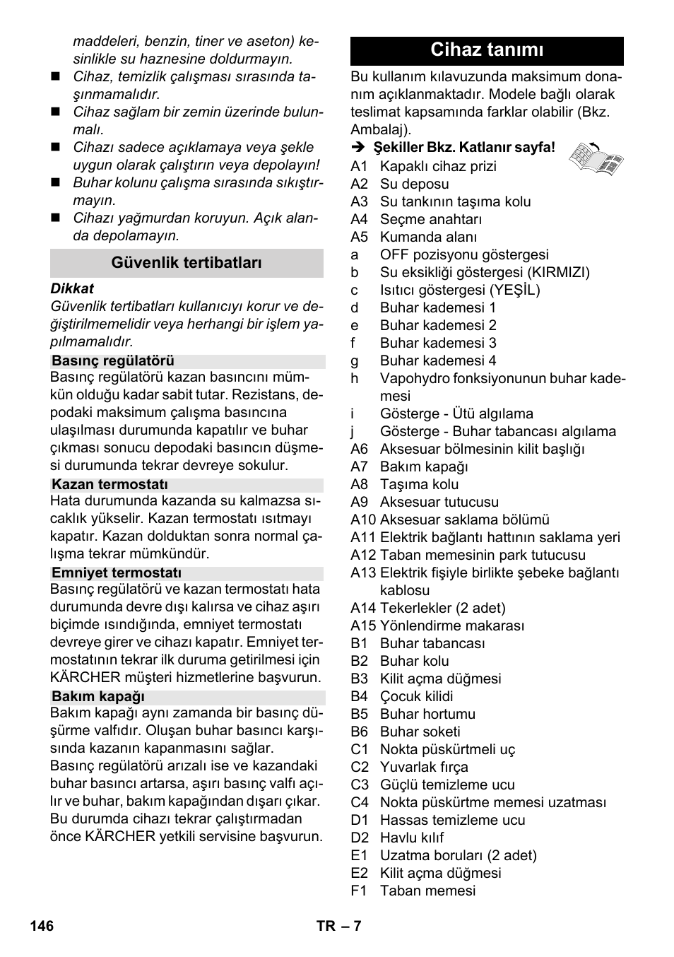 Cihaz tanımı | Karcher SC 6-800 C User Manual | Page 146 / 342