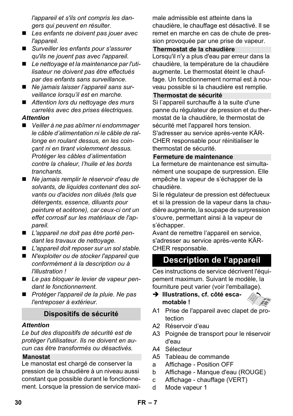 Description de l’appareil | Karcher SC 6-800 C User Manual | Page 30 / 342