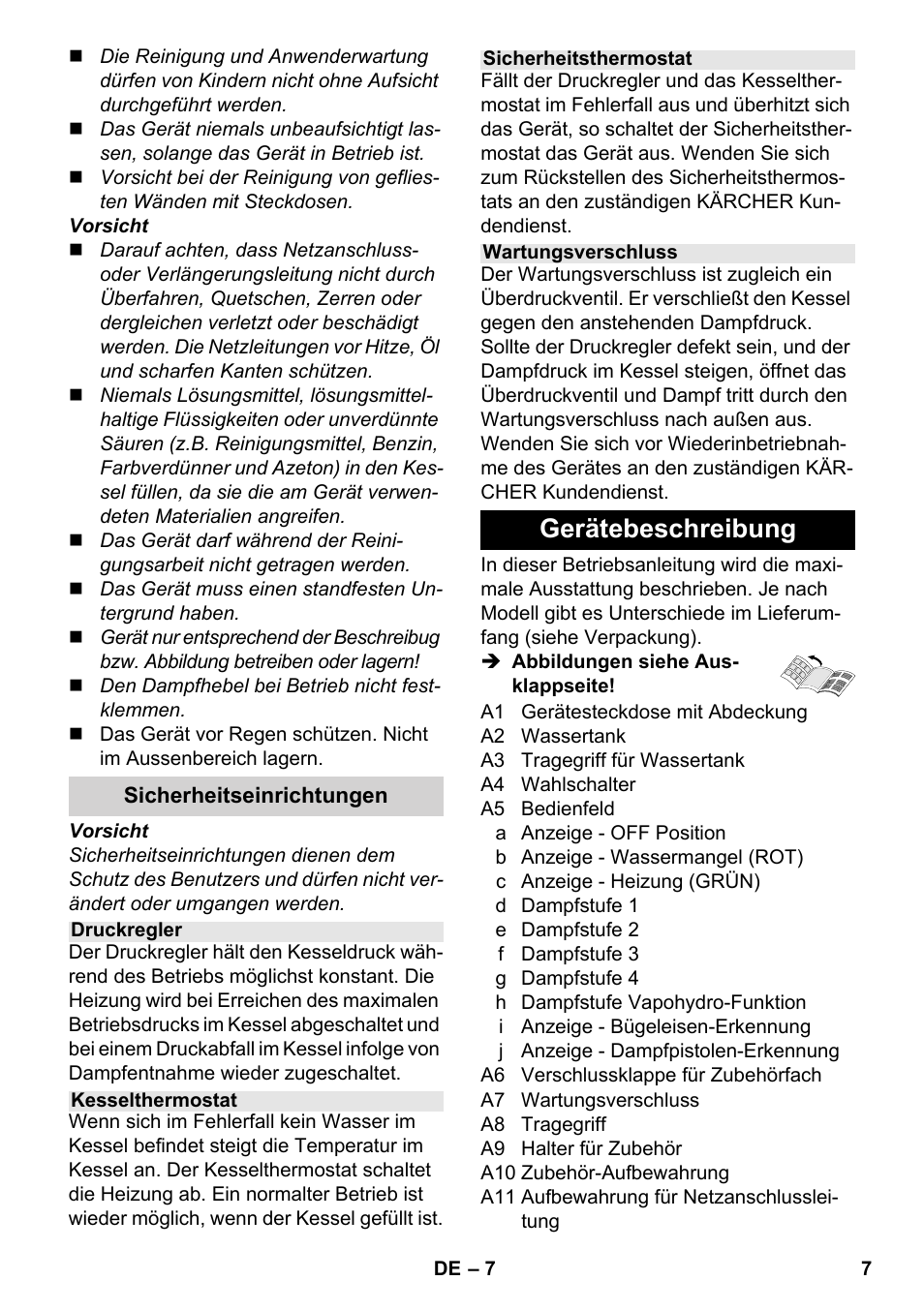 Gerätebeschreibung | Karcher SC 6-800 C User Manual | Page 7 / 342