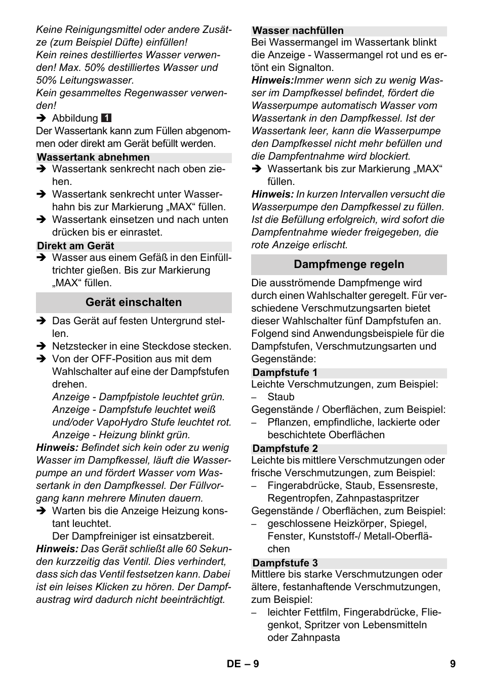 Karcher SC 6-800 C User Manual | Page 9 / 342