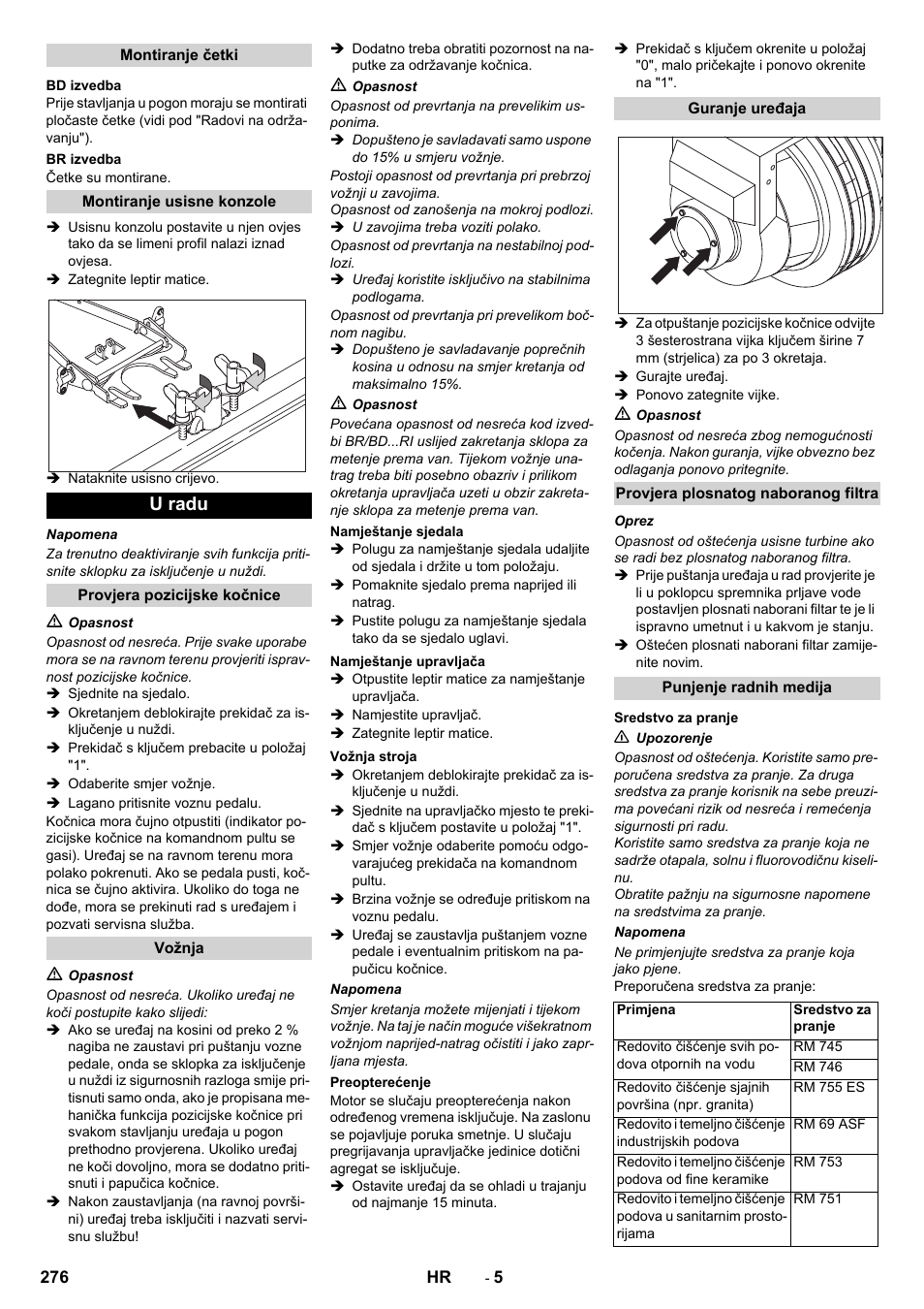 U radu | Karcher BD 100-250 R I Bp User Manual | Page 276 / 370