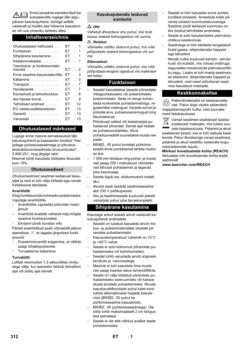 Karcher BD 100-250 R I Bp User Manual | Page 312 / 370