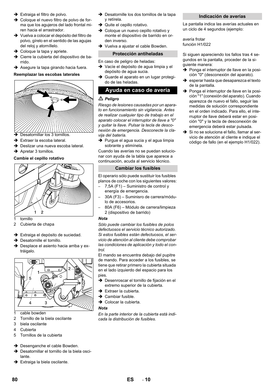 Ayuda en caso de avería | Karcher BD 100-250 R I Bp User Manual | Page 80 / 370