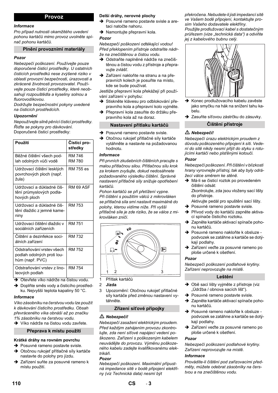 Provoz | Karcher BR 40-10 C Adv + MF User Manual | Page 110 / 196