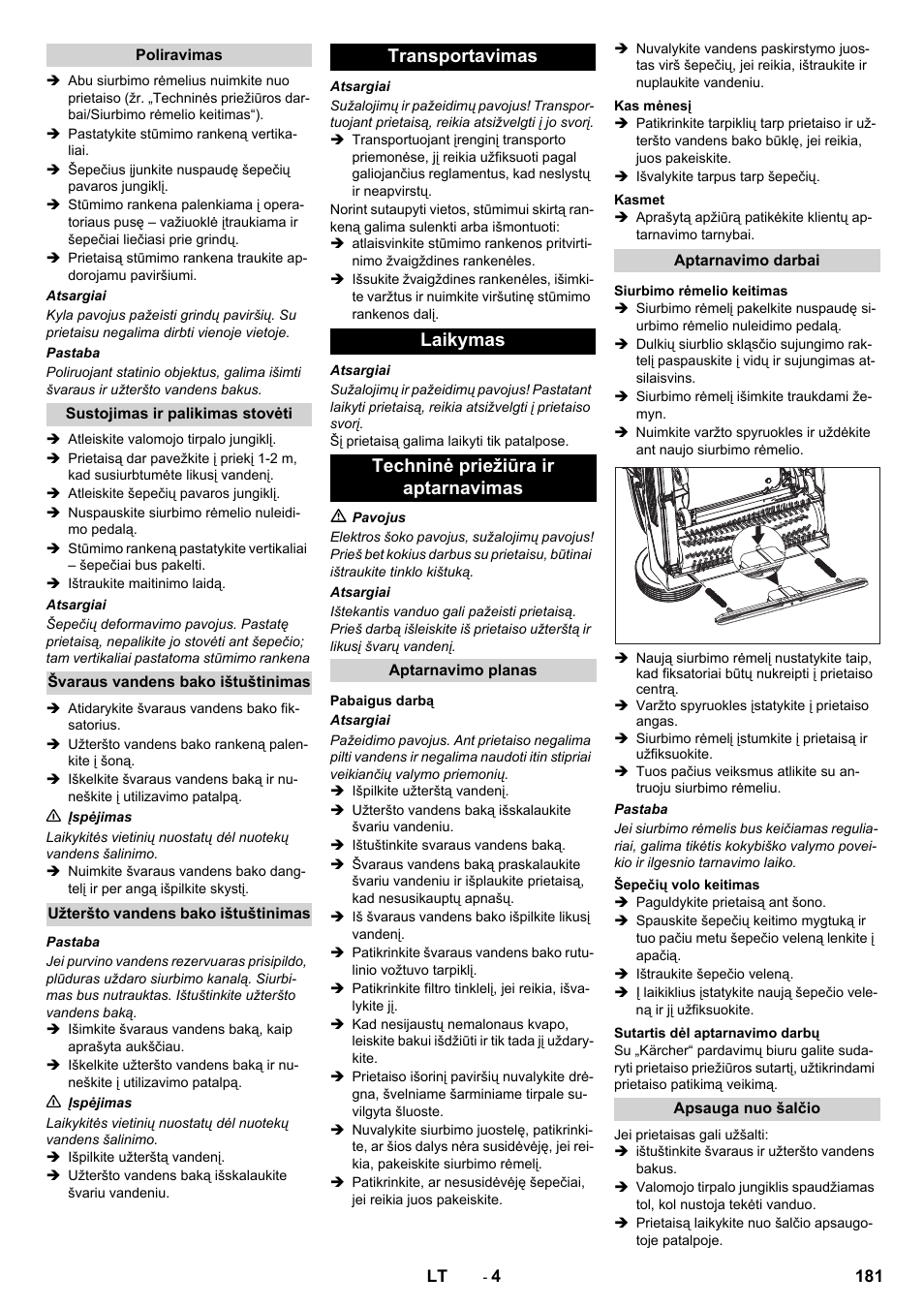 Karcher BR 40-10 C Adv + MF User Manual | Page 181 / 196