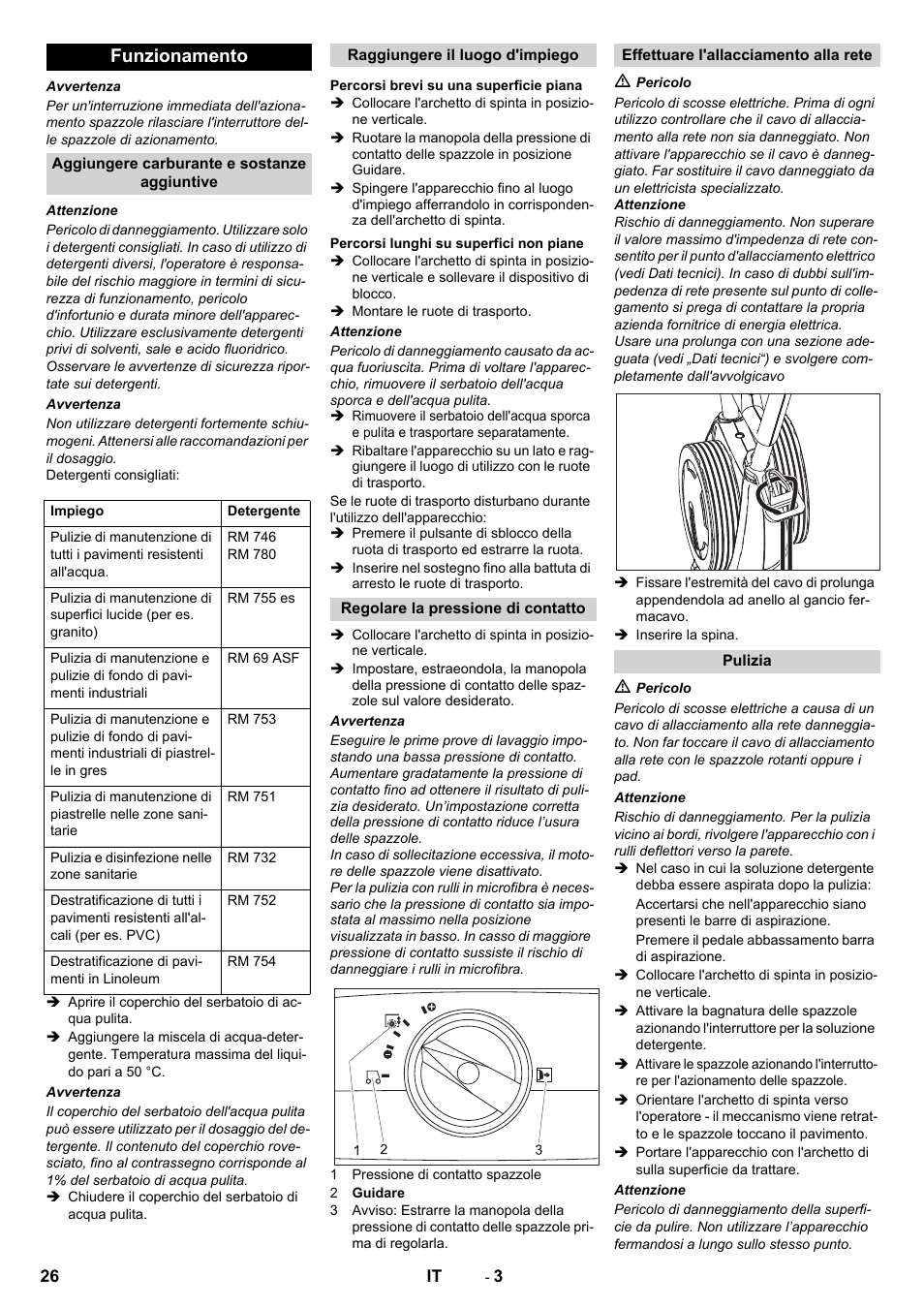 Funzionamento | Karcher BR 40-10 C Adv + MF User Manual | Page 26 / 196