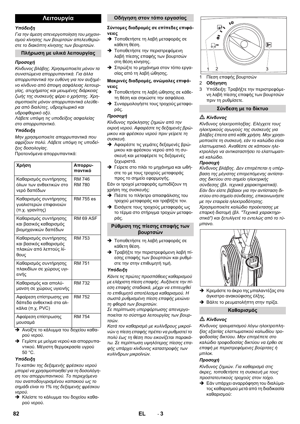 Λειτουργία | Karcher BR 40-10 C Adv + MF User Manual | Page 82 / 196