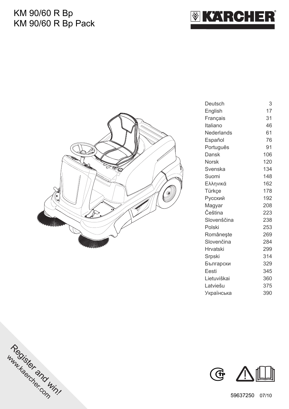 Karcher KM 90-60 R Bp User Manual | 408 pages