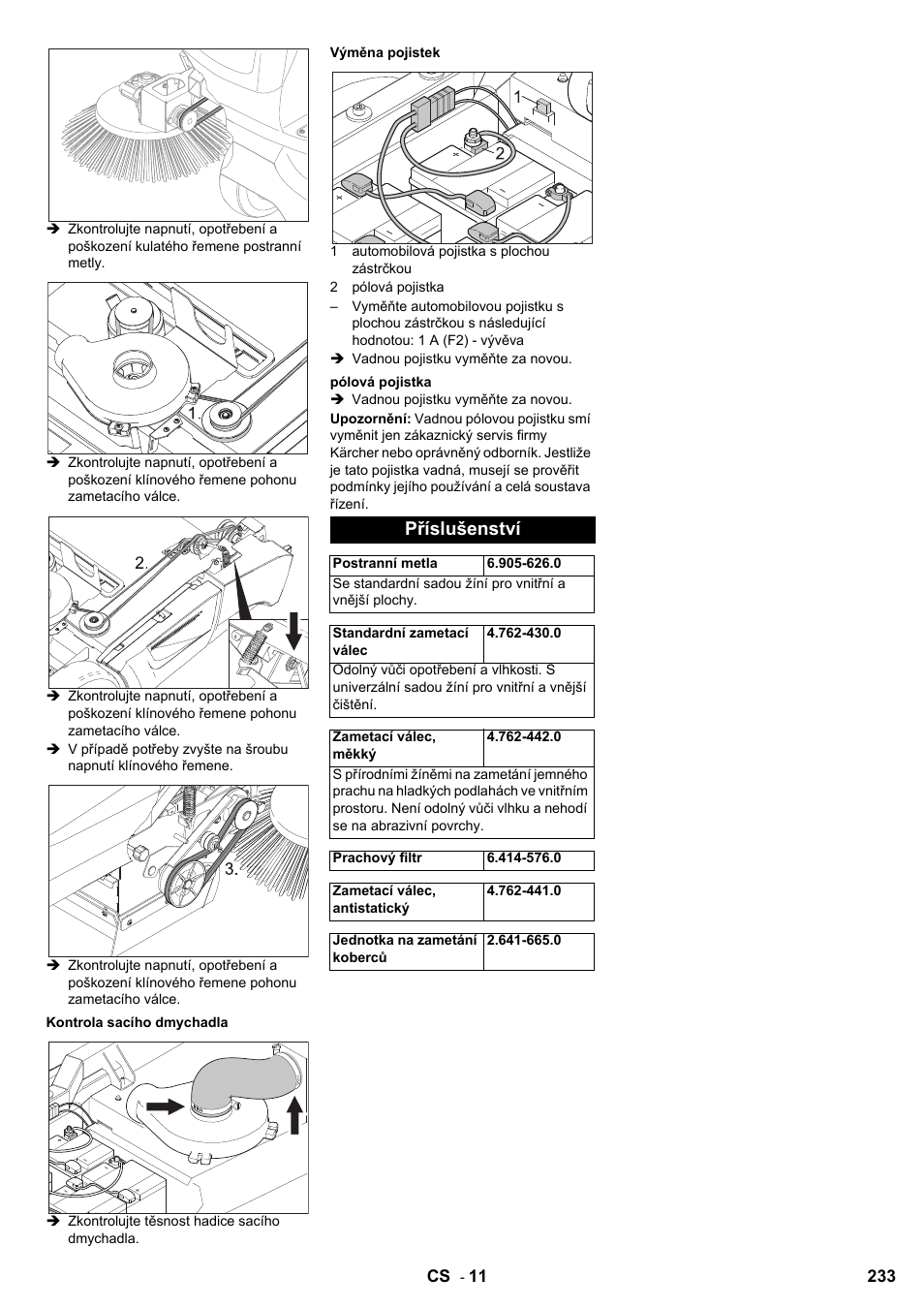 Příslušenství | Karcher KM 90-60 R Bp User Manual | Page 233 / 408