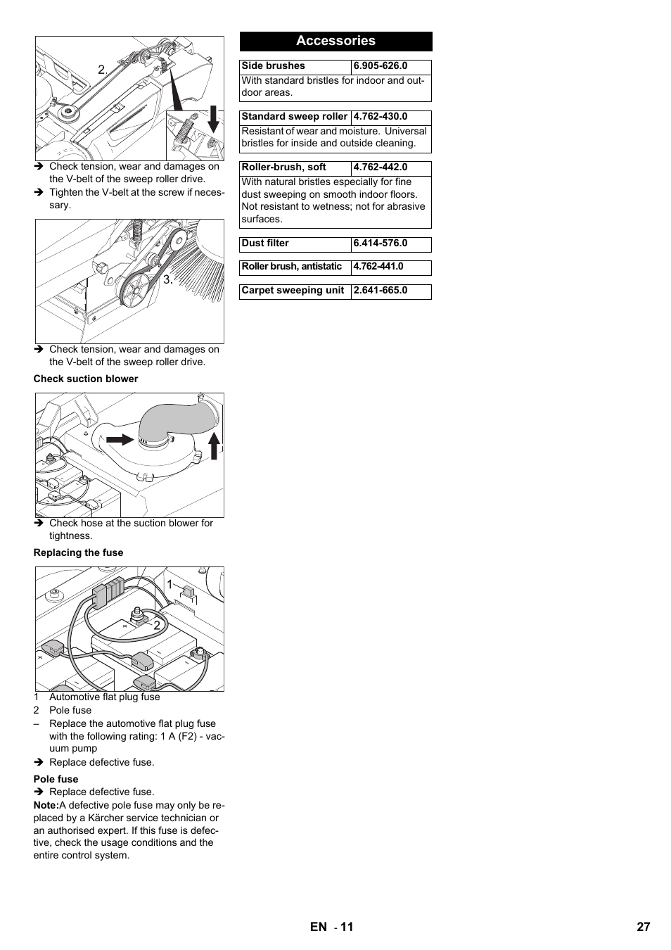 Accessories | Karcher KM 90-60 R Bp User Manual | Page 27 / 408