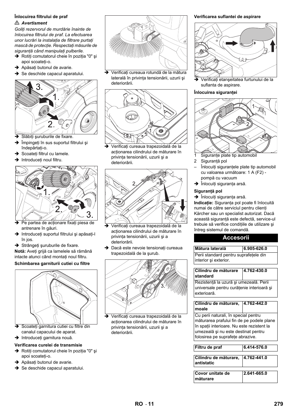 Accesorii | Karcher KM 90-60 R Bp User Manual | Page 279 / 408