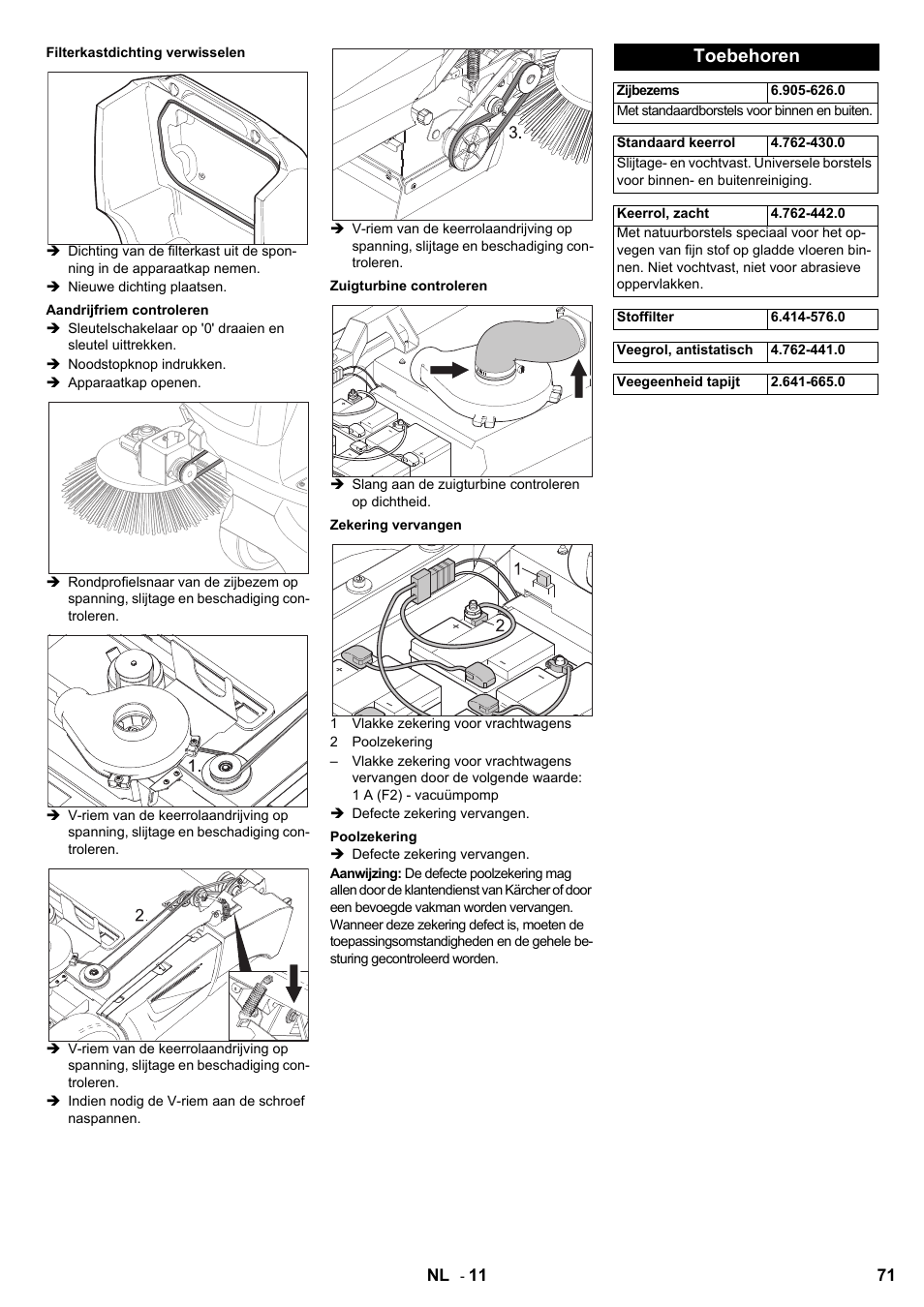 Toebehoren | Karcher KM 90-60 R Bp User Manual | Page 71 / 408